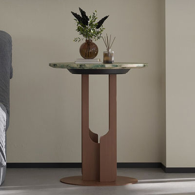 Rose Gold Metal And Marble Side Table Matt For Hotel Living Room
