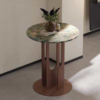 Rose Gold Metal And Marble Side Table Matt For Hotel Living Room