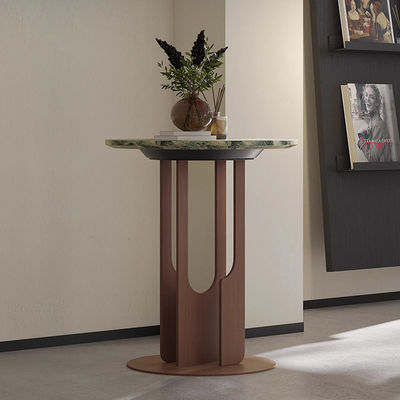 Rose Gold Metal And Marble Side Table Matt For Hotel Living Room