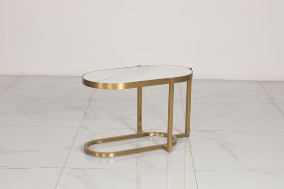 Modern Marble Iron Hotel Coffee Mugs with Brushed Gold Base and Customizable Top