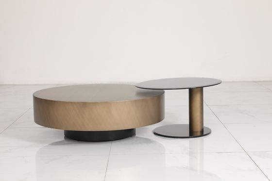 Modern Coffee Table Luxurious Assembled Glass And Metal Furniture for Home Decor
