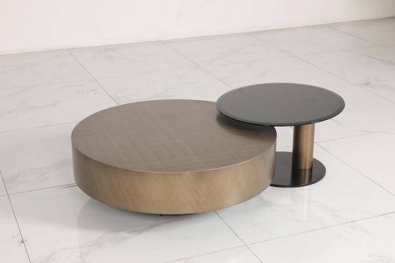 Modern Coffee Table Luxurious Assembled Glass And Metal Furniture for Home Decor