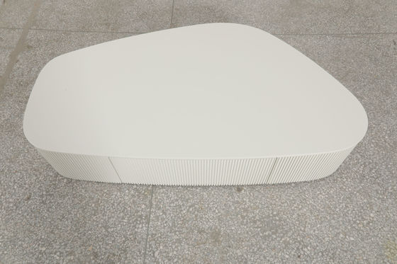 Luxurious Contemporary Coffee Table with Brushed Gold Legs and Matte Marble Top