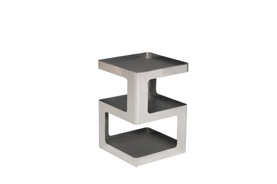 Stainless Steel Coffee End Table Black Glass Top With Mirror Finish Customized Design