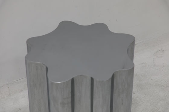 End Table Metal Stainless Steel With Shiny Finish