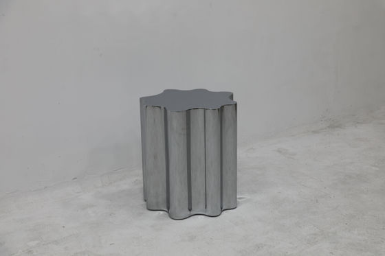 End Table Metal Stainless Steel With Shiny Finish