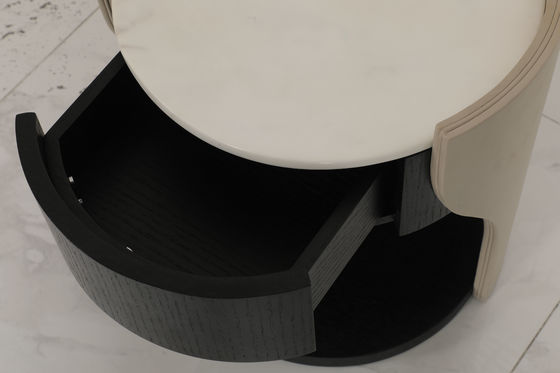 Marble Top Wood Base End Table Customized For Your Business