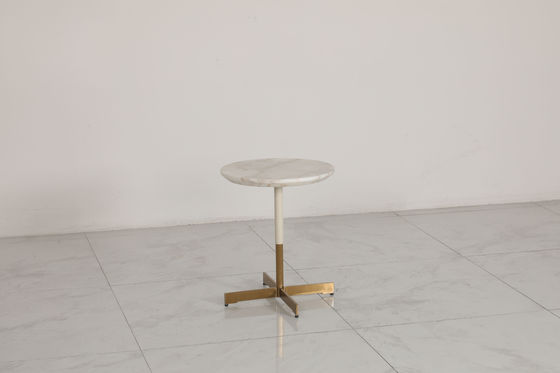 Bronze Finished Stainless Steel End Table With Modern Minimalist Design