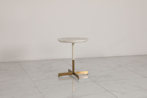 Bronze Finished Stainless Steel End Table With Modern Minimalist Design
