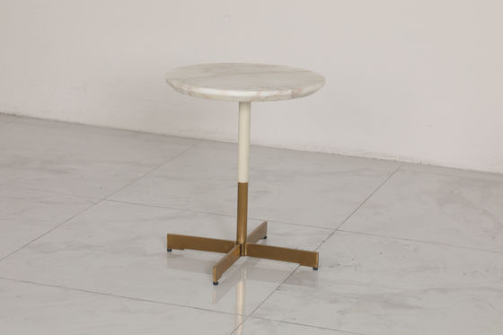 Bronze Finished Stainless Steel End Table With Modern Minimalist Design