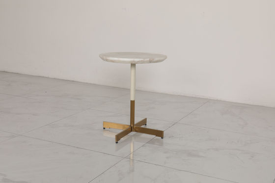Bronze Finished Stainless Steel End Table With Modern Minimalist Design