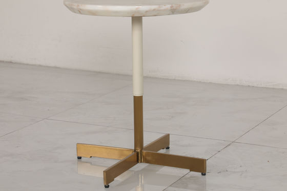 Bronze Finished Stainless Steel End Table With Modern Minimalist Design