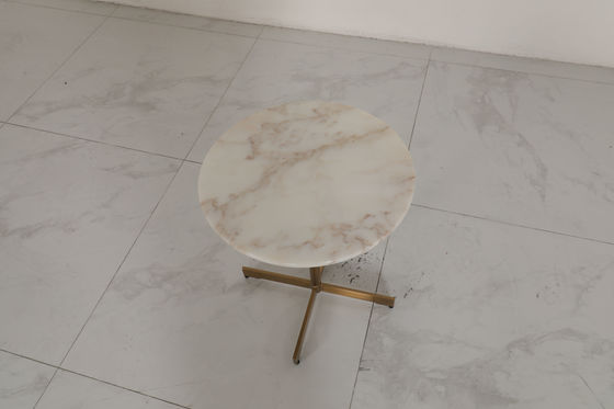Bronze Finished Stainless Steel End Table With Modern Minimalist Design