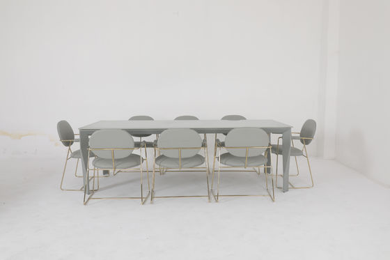 Ceramic Top Dining Room Tables With Customized Metal Steel Base