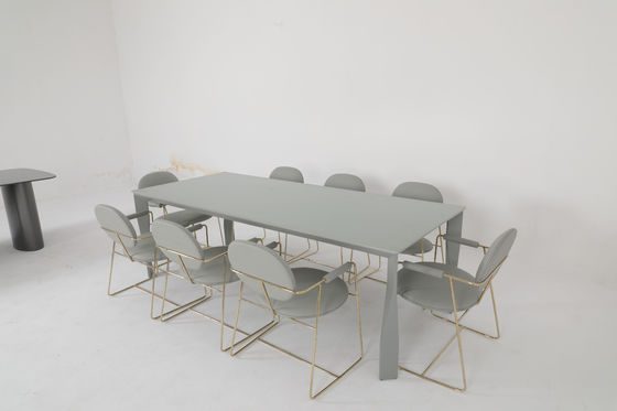 Ceramic Top Dining Room Tables With Customized Metal Steel Base