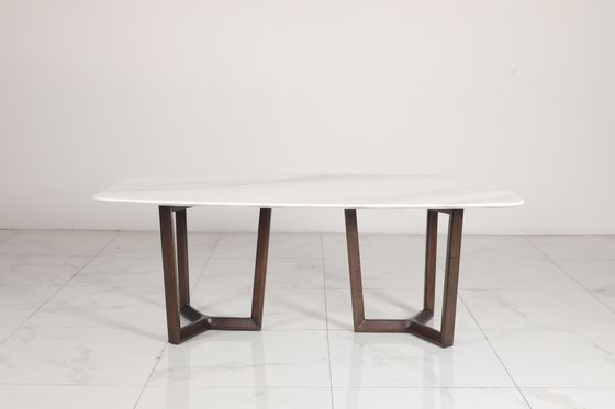 Modern Natural Marble Top Dining Table For Stylish And Customizable Dining