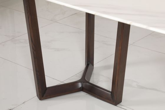 Modern Natural Marble Top Dining Table For Stylish And Customizable Dining