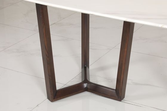 Modern Natural Marble Top Dining Table For Stylish And Customizable Dining