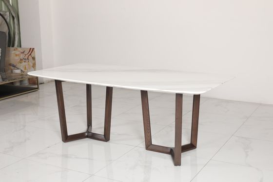 Modern Natural Marble Top Dining Table For Stylish And Customizable Dining