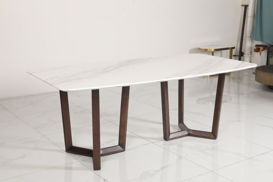 Modern Natural Marble Top Dining Table For Stylish And Customizable Dining