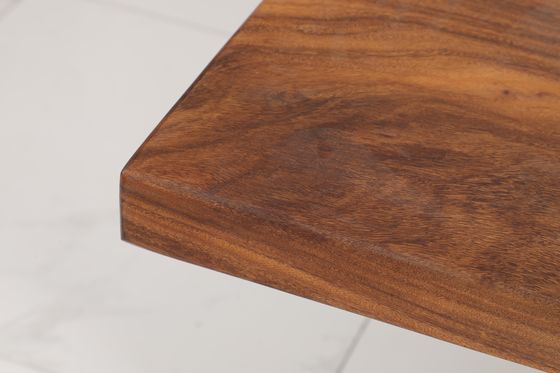 Ceramic Wood Glass Top Dining Table with Marble Base