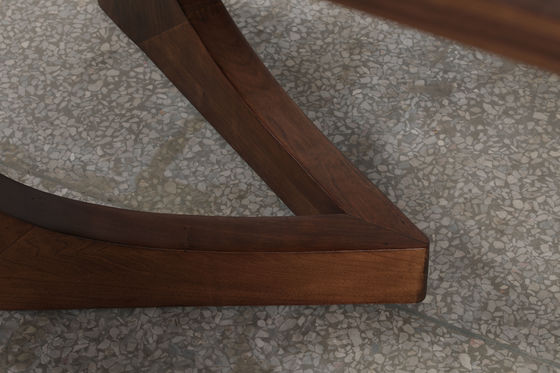Modern Oak Wood Top Dining Table Customized Wood Finish Rectangle