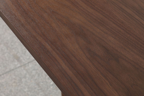 Modern Oak Wood Top Dining Table Customized Wood Finish Rectangle