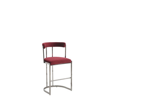 Indoor Fabric Bar Chair With Silver Or Bronze Stud Comfortable 1 Seater