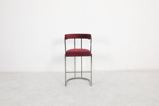 Indoor Fabric Bar Chair With Silver Or Bronze Stud Comfortable 1 Seater