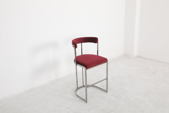 Indoor Fabric Bar Chair With Silver Or Bronze Stud Comfortable 1 Seater