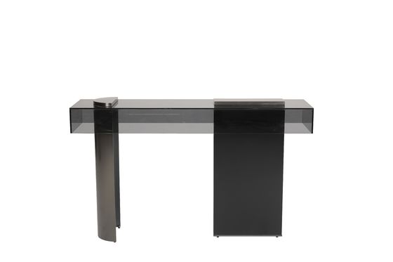 Customized Size Entrance Console Table With Natural Finish Option Glass Top