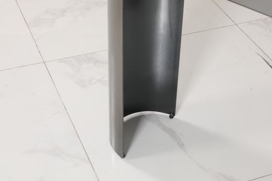 Customized Size Entrance Console Table With Natural Finish Option Glass Top