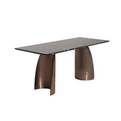 Satin Finish Modern Marble Dining Table Dining Room / Hotel Furniture