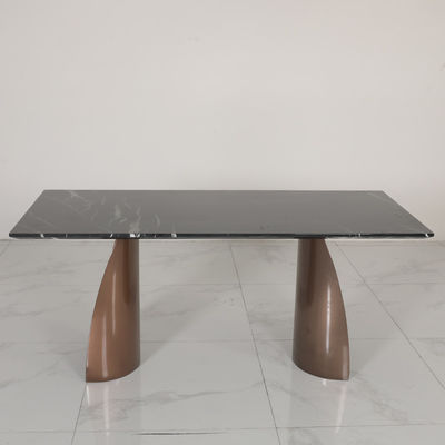 Satin Finish Modern Marble Dining Table Dining Room / Hotel Furniture