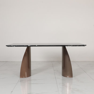 Satin Finish Modern Marble Dining Table Dining Room / Hotel Furniture