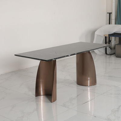 Satin Finish Modern Marble Dining Table Dining Room / Hotel Furniture