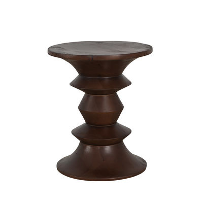 Matt Finish Oak Veneer End Table For Living Room And Hotel Use