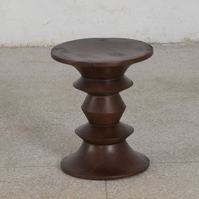 Matt Finish Oak Veneer End Table For Living Room And Hotel Use