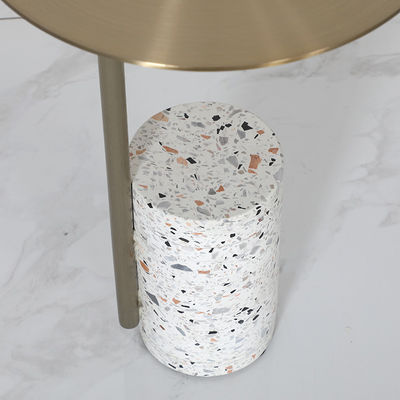 Satin Finish Round Stainless Steel Side Table For Bed Room