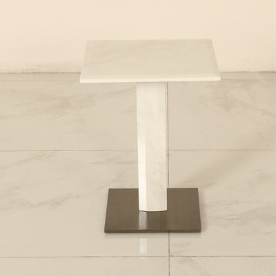 Square Stainless End Table / Marble Side Table Small
