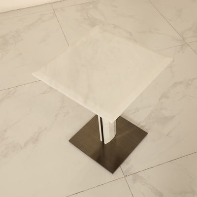 Square Stainless End Table / Marble Side Table Small