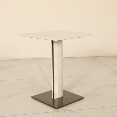 Square Stainless End Table / Marble Side Table Small