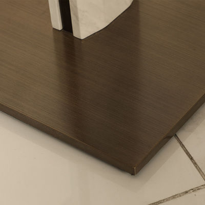 Square Stainless End Table / Marble Side Table Small