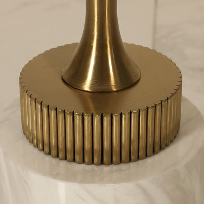 Artificial Marble Top Stainless Side Table For Bed Room