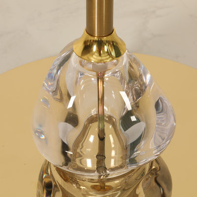 Round Shiny Finish Stainless Steel End Table Gold Metal Base Unique Marble Top