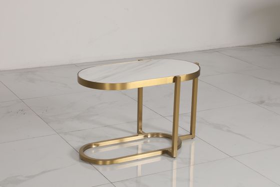 Modern Marble Iron Hotel Coffee Mugs with Brushed Gold Base and Customizable Top